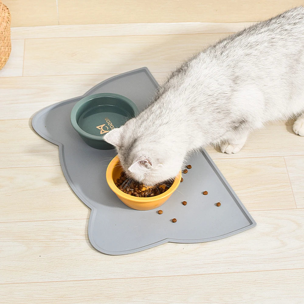 Tapis de repas imperméable antidérapant pour chien et chat